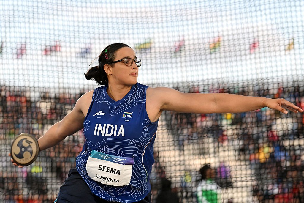 sadprayas's tweet photo. 🟤 Discus launched, dreams realized! 🇮🇳

Seema Kaliramna clinches the Bronze🥉 Medal in the Women’s Discus Throw 

#CommonwealthGames2026 #CWG2026 #IndiaAtCWG #TeamIndia #SeemaKaliramna #BronzeMedal #DiscusThrow #Athletics #IndianAthletics #MedalAlert https://t.co/qLXKnXYzq3