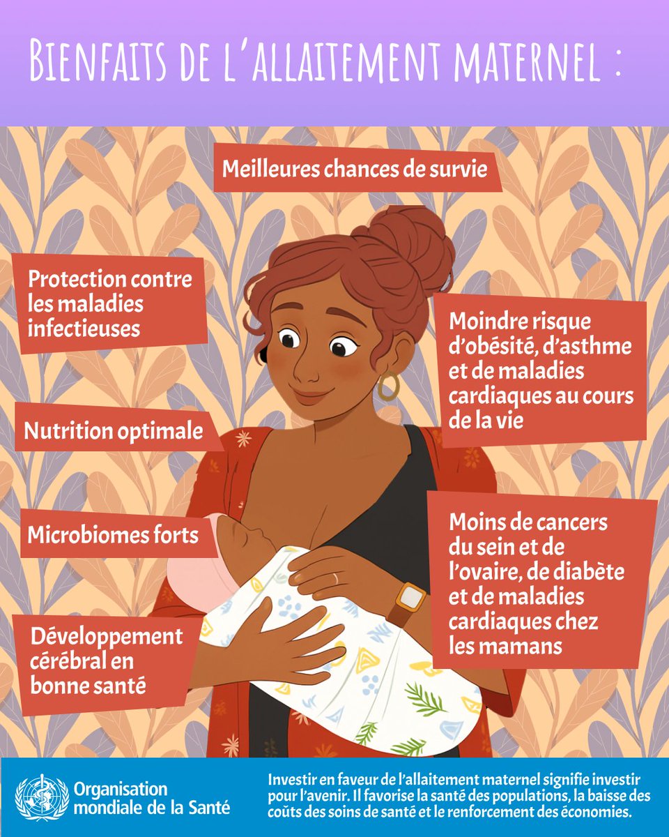ONU_fr's tweet photo. Le lait maternel est le premier aliment idéal : sûr, propre et riche en anticorps, il protège les nouveaux-nés contre les maladies.

Aujourd’hui commence la Semaine mondiale de l'allaitement maternel.

via @WHO : https://t.co/LEbYbDuqJn https://t.co/p6j7rdHZ54