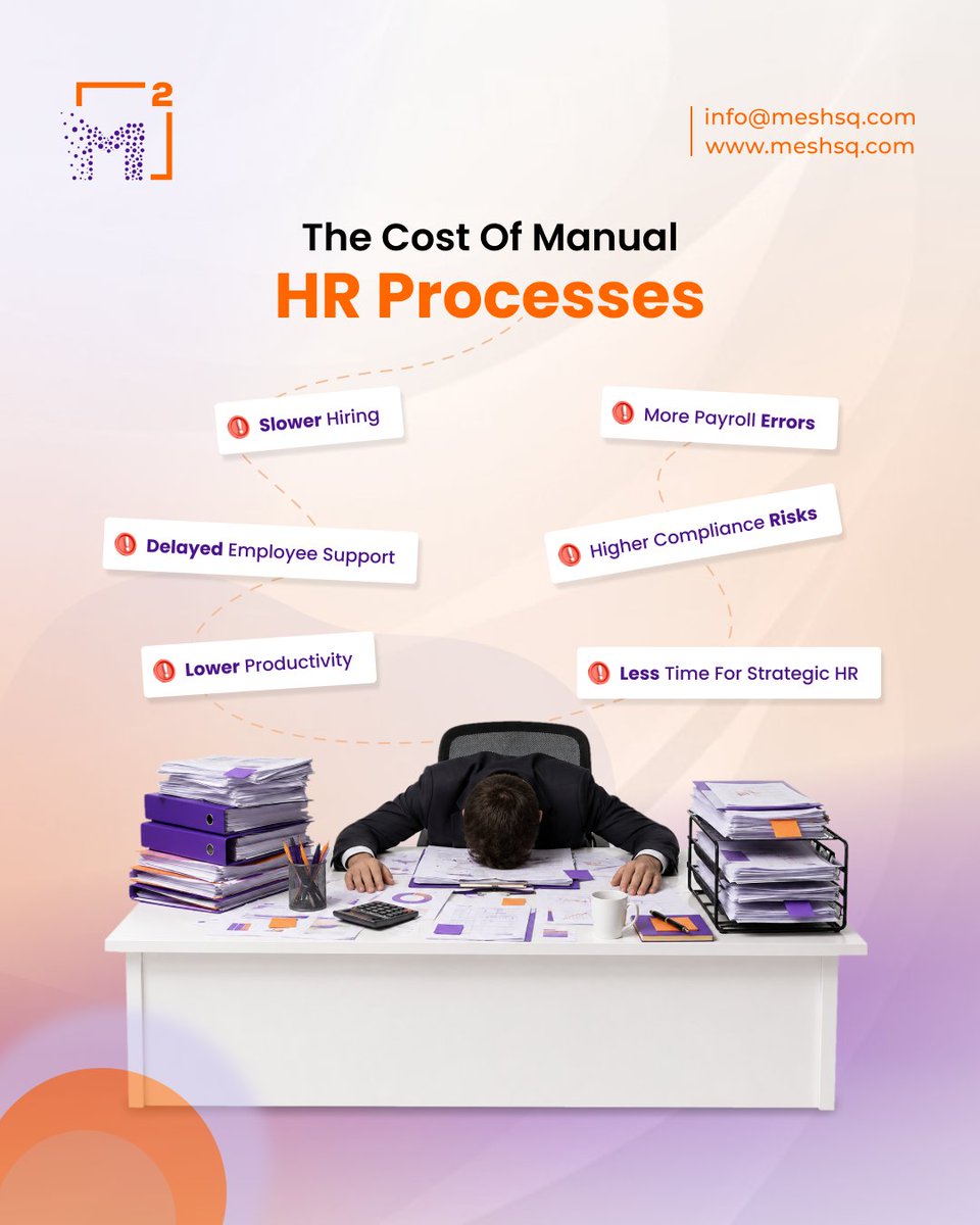 MeshSquare's tweet photo. HR teams spend hours on repetitive administrative tasks every day. Mesh Sq HRMS helps automate payroll, attendance, recruitment, employee records, and more,so your team can focus on people, not paperwork.

Streamline HR. Boost Productivity. Drive Growth.

https://t.co/u1SwZfDqJ3 https://t.co/T2ZxnXQV6e