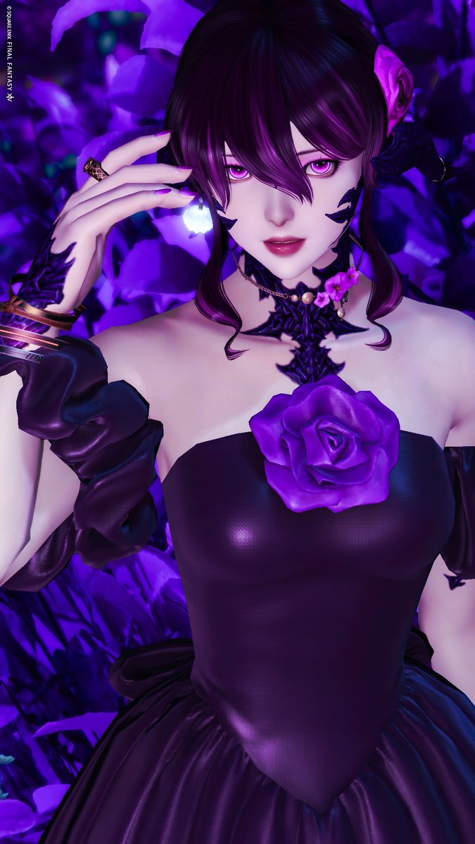 violet_HM10's tweet photo. .*･ﾟ𝔾𝕠𝕠𝕕 𝕄𝕠𝕣𝕟𝕚𝕟𝕘.*･ﾟ💜
昨日、やっと取れぁー！！
あみあみでメッシュの入り方めちゃくちゃ可愛い💜✨
似合いますかー？

本日はバラをメインにしてみました(*´艸`)

#FF14 #おはウラ #本日のアウラ #後角愛好会 #アウラ #FFXIV  #メスラ #GPOSERS https://t.co/6T5Af8SvuX