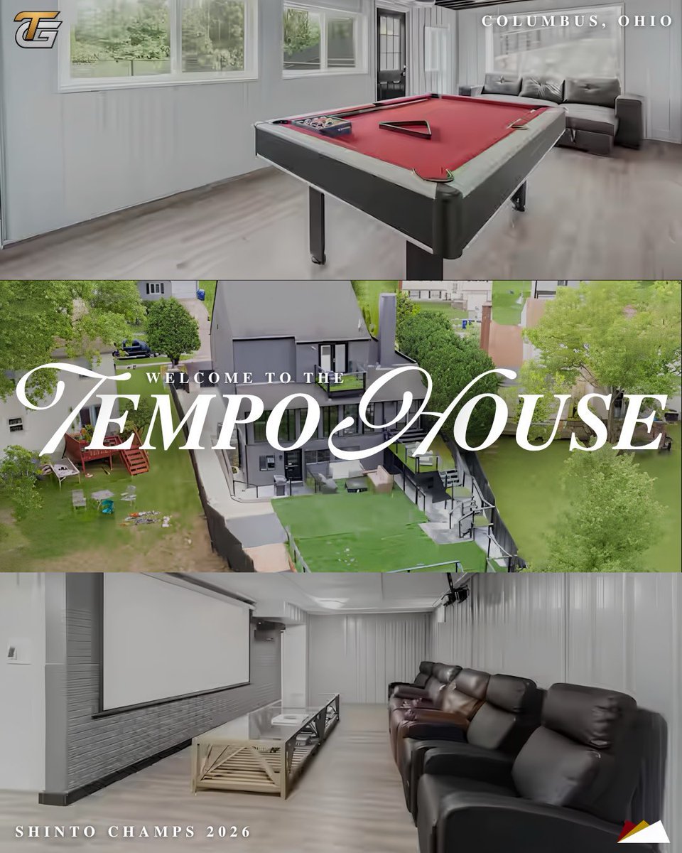 TPCircuit's tweet photo. Welcome to @TeamTempoGG House. 🏡 

TPC Tempo house for Shinto Champs 2026.

Plenty of content coming all weekend. 🎥

House Tour drops 9.4.26 👀 https://t.co/7kZfH2AoTF
