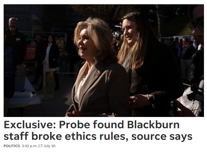 PhilNvestigates's tweet photo. The Tennessean confirms my reporting on the Senate ethics investigation of U.S. Sen. Marsha Blackburn's office. Blackburn has refused to release her correspondence with the ethics committee. (Not sure the 'exclusive' is justified, but it's good to have them in the game) 1/ https://t.co/qTcQUBZlqM