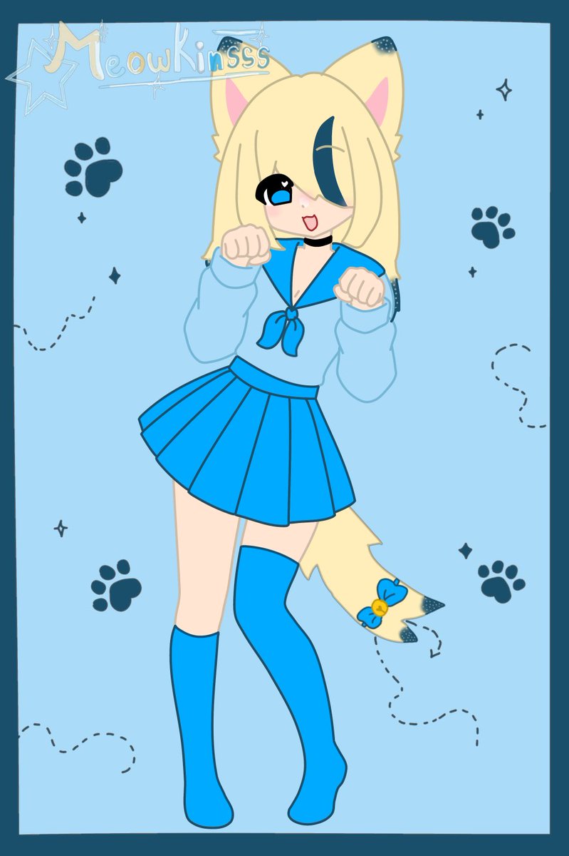 jaxtadclover's tweet photo. Nya nya! (Traced from Ai) https://t.co/5glXMiFaFp