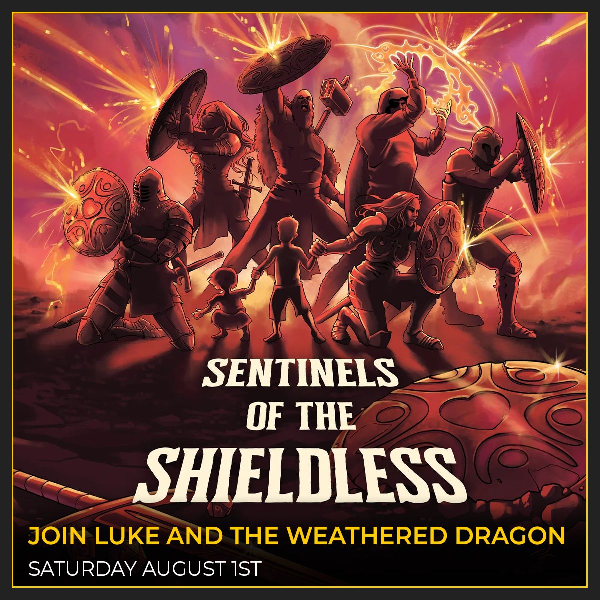 GaryCon's tweet photo. Need plans for Saturday night at GenCon? Go see Luke Gygax as the Dungeon Master for the "Sentinels of the Shieldless" D&amp;D live play! 

Happening August 1st at 7:30pm EDT. Get tickets at: https://t.co/vsuupQGRQs 

#GaryCon #GCXIX #Gaming #TTRPGs #DnDLivePlay #GenCon2026 https://t.co/F4qrEdjtdT