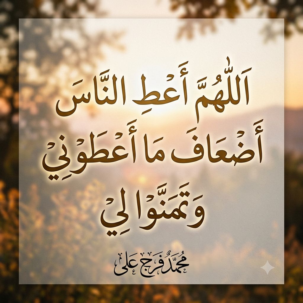 mfa_2011's tweet photo. اللَّهُمَّ أَعْطِ النَّاسَ
أَضْعَافَ مَا أَعْطَوْنِي
وَتَمَنَّوْا لِي https://t.co/YQ8WtZiH3D