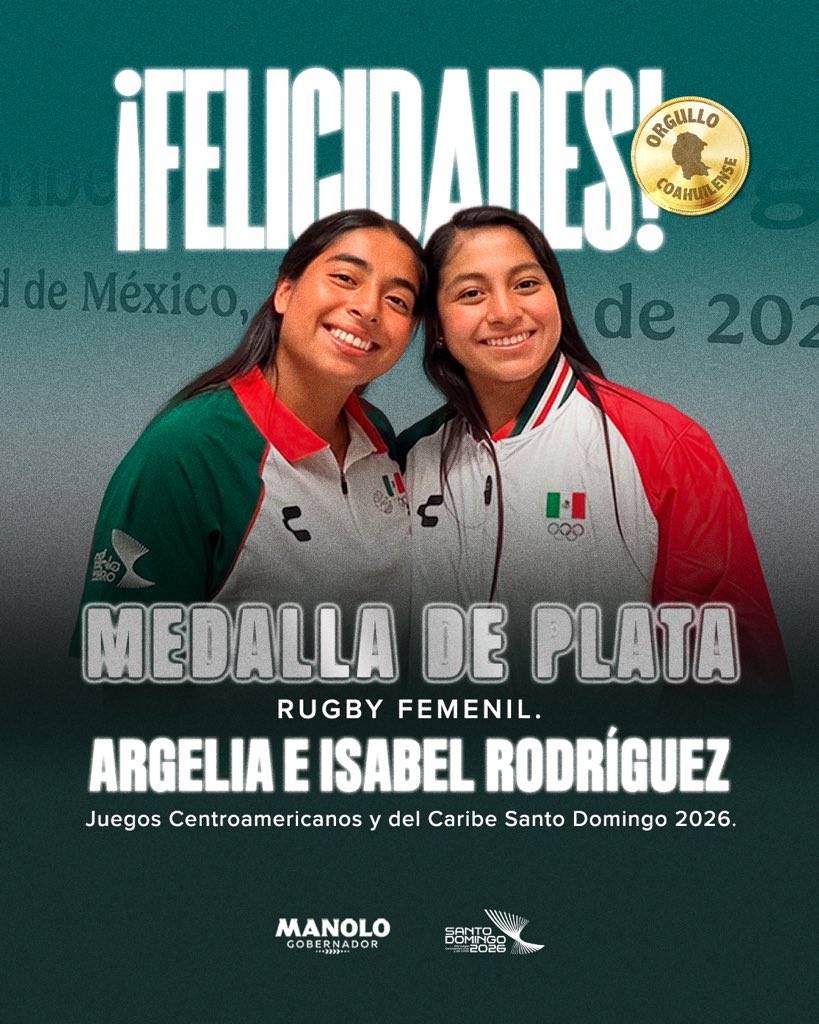 manolojim's tweet photo. ¡El talento coahuilense sigue poniendo en alto a México! Felicidades a nuestr@s atletas por ganar medallas de oro, plata y bronce representando con orgullo a nuestro país en los Juegos Centroamericanos y del Caribe Santo Domingo. ¡Son un gran orgullo para todo Coahuila y México! 💪🏼🤠 🥇🥈🥉🇲🇽  #CoahuilaPaDelante #APasosDeGigante