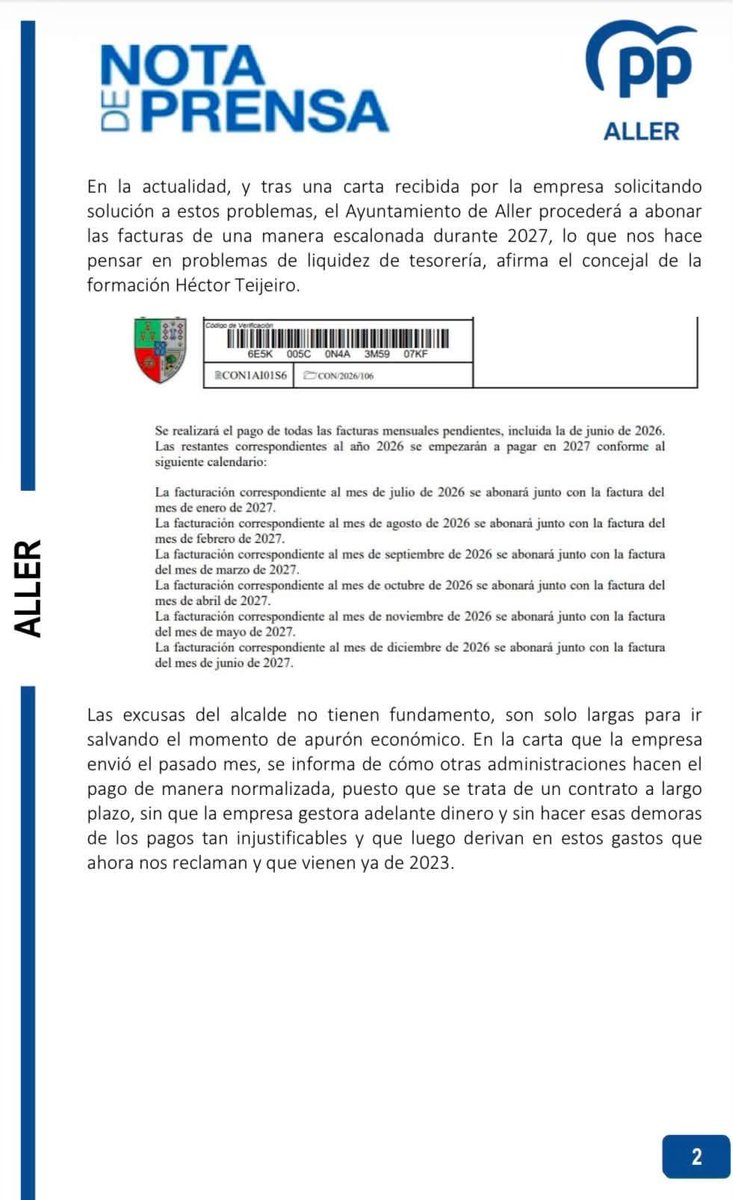 ppdealler's tweet photo. Desde el Partido Popular de Aller seguiremos fiscalizando la gestión municipal y defendiendo una administración responsable, transparente y respetuosa con el dinero de todos.

#PPAller #Aller #Asturias #GestiónResponsable https://t.co/bHSxYHsgZC