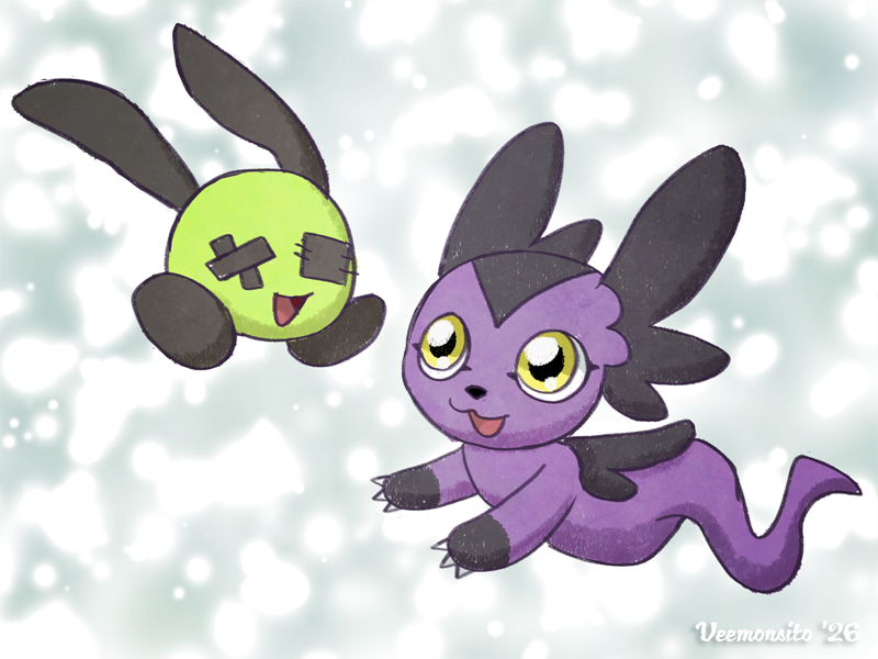 Veemonsito's tweet photo. First batch of Baby Digifakes themed ArtFight attacks/revenges! 🖌️🎨
#ArtFight #Digimon https://t.co/1wRPGiLTVu