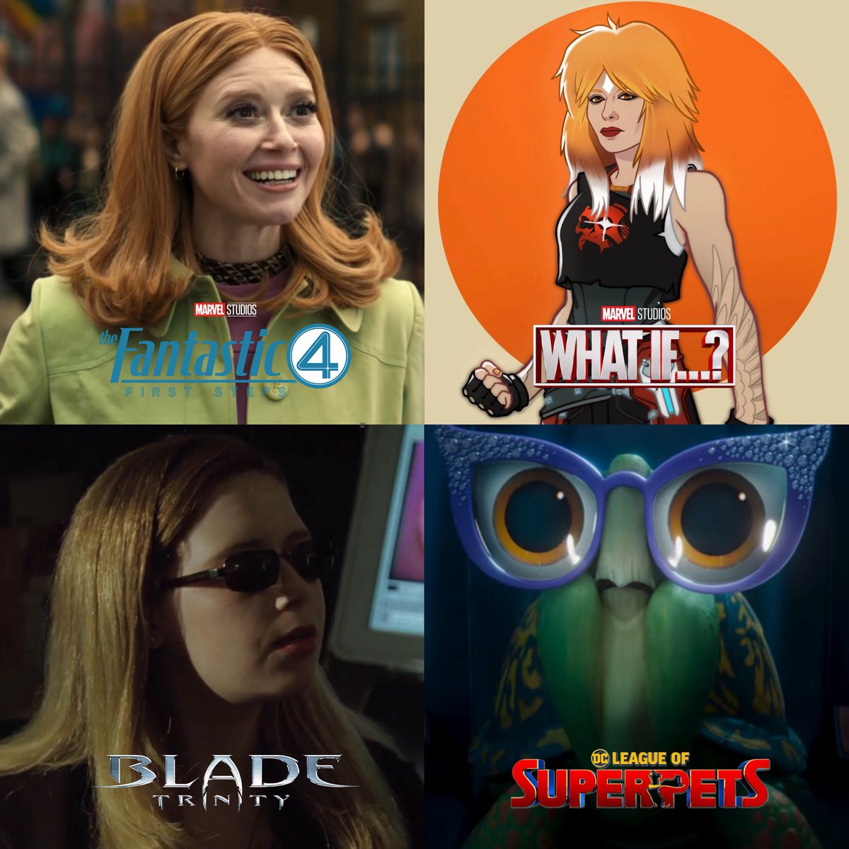 jayspectrumX's tweet photo. Natasha Lyonne in different roles throughout Marvel &amp; DC https://t.co/NOzoOb62Xt