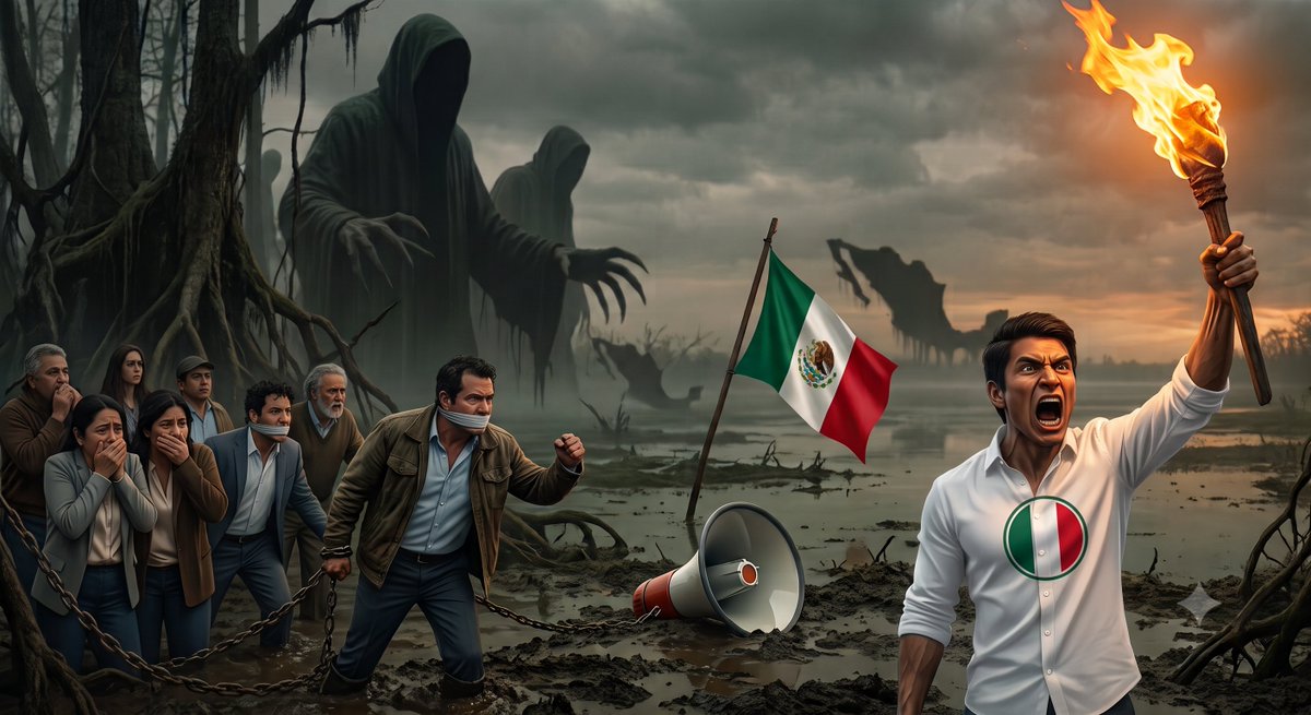 Inteligente001's tweet photo. No es improvisación ni paranoia: es un manual. 
La asfixia a la libertad de expresión en México responde a un libreto fríamente calculado y ejecutado al pie de la letra: la agenda del Foro de São Paulo. 
Es la misma receta que desmanteló a Venezuela, Cuba y Nicaragua.

¿Por qué lo hacen?, porque necesitan el monopolio absoluto de la narrativa 
para someter al ciudadano, 
destruir contrapesos 
y adueñarse de las libertades individuales.

En este escenario de asedio permanente por parte del régimen, 
surge la visión que coloca a Alejandro Moreno Cárdenas como la voz de resistencia más visible 
y la figura que afronta al régimen. 
Él nos hace un llamado a unificar fuerzas y cerrar filas en torno a su liderazgo como vía para blindar nuestras libertades.

Ceder nuestra voz por apatía, ingenuidad o cobardía es entregarle el país a una tiranía disfrazada.

ACTÚA HOY. 
Cuestiona, alza la voz, incomoda y difunde.

Quien hoy elija ser un espectador tibio y silencioso, 🇲🇽mañana despertará sin libertad, sin patrimonio y sin derecho a lamentarse.
¡Debemos movilizarnos física y digitalmente!

⚠️😡  #NoALaCensuraDelCártelDeMorena 😡⚠️
 #PRImeroMéxico 🇲🇽