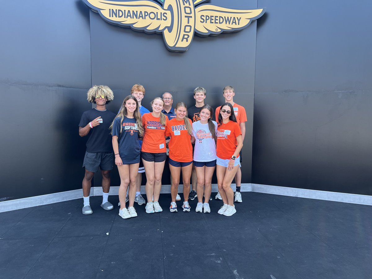 RaiderUpdates's tweet photo. What a great day! Got to spend my day at the Indianapolis Motor Speedway for the IHSAA Leadership Conference with these Raiders! https://t.co/gE2FO8zNBR
