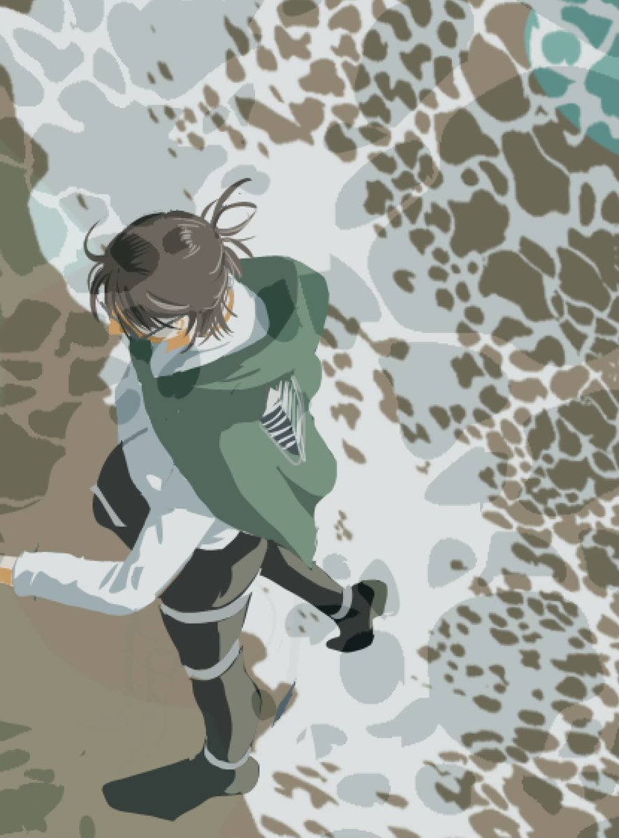 UreCfqle's tweet photo. 下絵描く時に使おうとダウンロードした囲ったところを塗ってくれるブラシ、下絵以外でも使いまくってる。
色を透明にすれば、囲ったとこを透明に塗ってくれるので白波模様はそれで描いてるし、囲って塗って描いたンジさん⬇︎ https://t.co/Gnhg3o4sXw