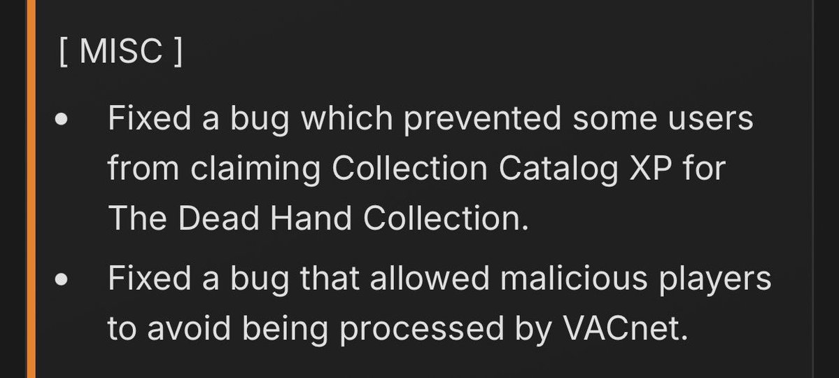 ThourCS2's tweet photo. Two times Valve has mentioned VacNet in the CS2 Release notes 📝 

1. 19th Aug, 2024
2. 29th July, 2026

We still don't know if VacNet 3.0 is still on limited or if it is processing every CS ranked match. https://t.co/MWaAON6XBH