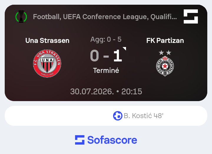 QSPORTNEWS's tweet photo. @Conf_League @FCLugano1908 @FCKobenhavn @VaduzFC - #FCSion 🇨🇭 ✅ 4-0 BATE Borisov 🇧🇾 
➡️ Noah 🇦🇲 

- UNA Strassen 🇱🇺 0-1 #FKPartizan 🇷🇸✅
➡️ Tobol 🇰🇿 

- #CFR1907Cluj 🇷🇴 ✅ 3-0 FC Alashkert 🇦🇲
➡️ Tromse 🇳🇴 

- #AustriaVienne 🇦🇹 ✅ FK Liepaja 🇱🇻
➡️ Beitar Jerusalem 🏳️ https://t.co/79mek7ombY