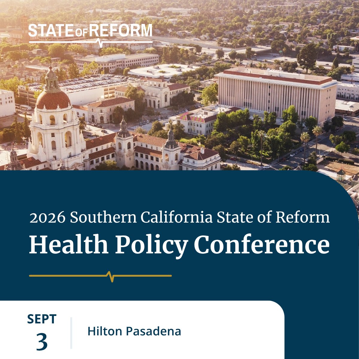 StateofReform's tweet photo. 🚨 Speaker Announcement!

Healthcare leaders &amp; policymakers are gathering at the 2026 Southern California State of Reform Health Policy Conference on Sept 3 in Pasadena.

Meet our speakers &amp; lock in rates: https://t.co/ffLEn9SIJJ

#Healthcare #HealthPolicy #StateOfReform https://t.co/W1skBc6pDy