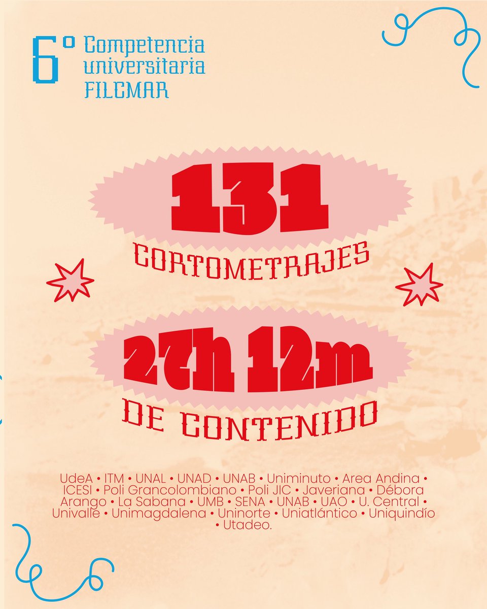 filcmar_'s tweet photo. 🎬 ¡CONVOCATORIA CERRADA!

Cerramos convocatorias de pelis para la 8ª edición del Festival de Cine de Marinilla con cifras increíbles. Más de 1.100 historias llegaron desde todos los rincones de América Latina y del Caribe. https://t.co/m4SvtATGY7