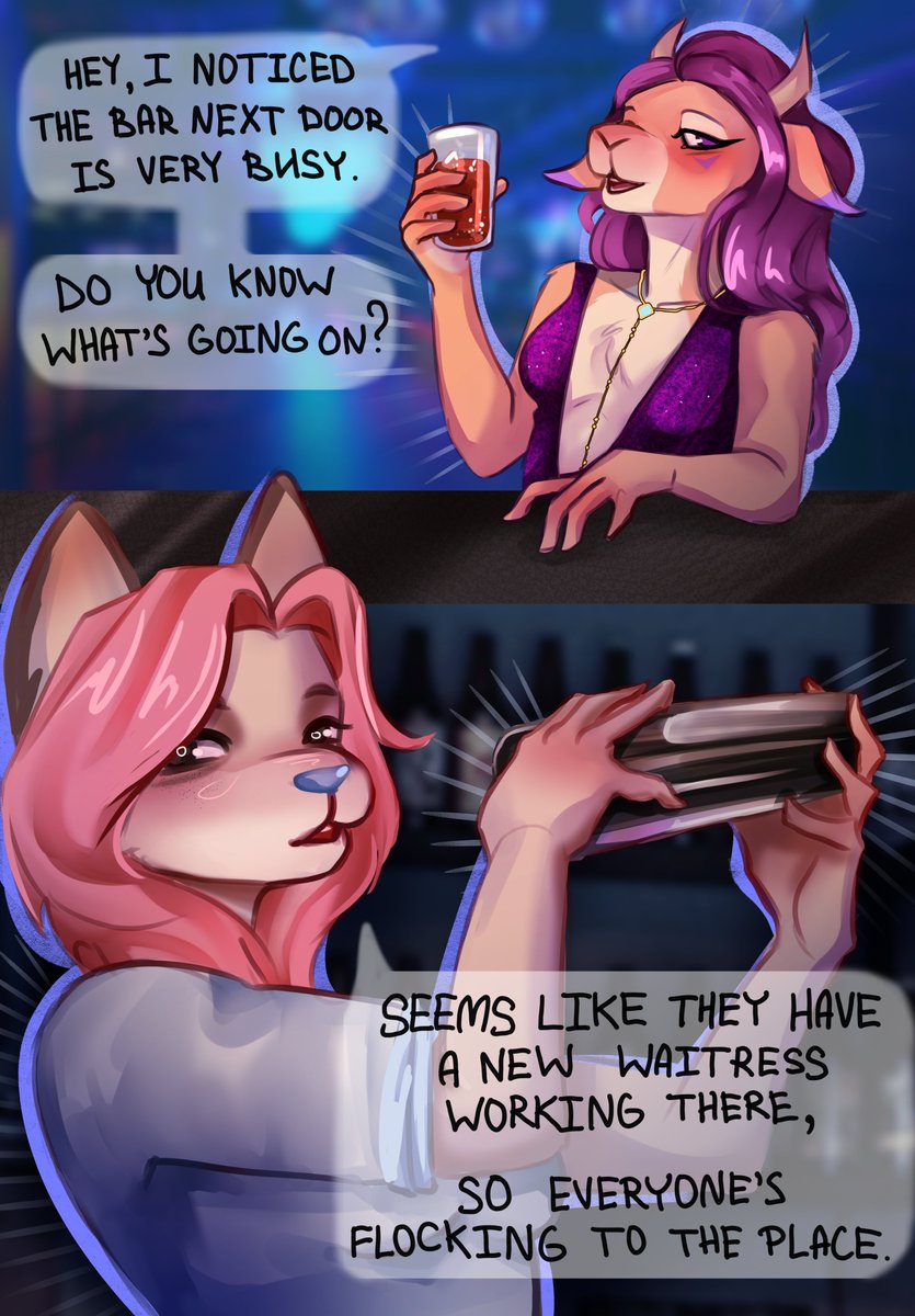 inariArts's tweet photo. 2-3/?

 It even features a cameo from my fursona! The next page introduces a VERY interesting character. https://t.co/AVIG6mtHMk