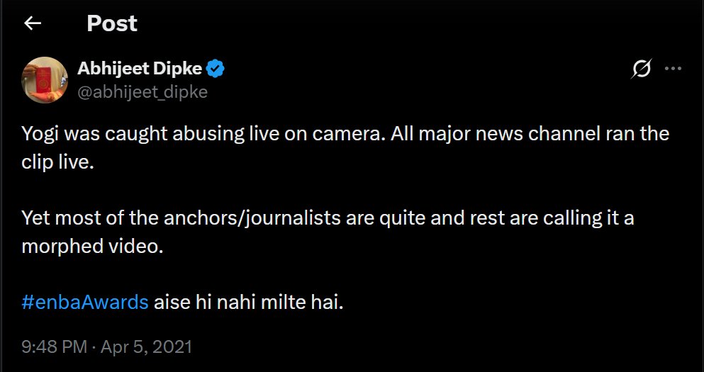ShivamdixitInd's tweet photo. RT MUSt ✊

@Uppolice 

अभिजित दिपिके ने मुख्यमंत्री @myogiadityanath जी का एडिटेड और डीपफेक वीडियो पोस्ट कर जानबूझकर लोगों को गुमराह किया है। 

और CM की छवि धूमिल करने की कोशिश की है।

पहले भी ऐसा करता रहा है!

@NoidaPolice इस व्यक्ति के खिलाफ फेक वीडियो प्रसारित करने का केस दर्ज किया जाए।

कृपया मेरी इस पोस्ट को ही शिकायत पत्र माना जाए....

cc - @CMOfficeUP | @dgpup | @CP_Noida | @myogioffice