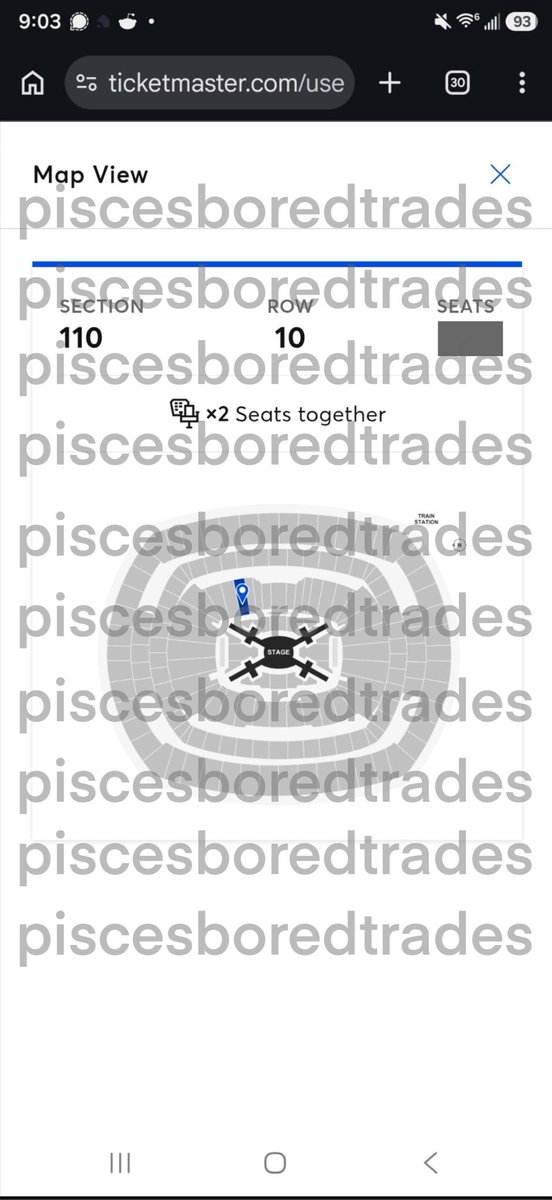 PiscesBored's tweet photo. WTS 

2 Tickets BTS Arirang MetLife Day 1 

Section 110 Row 10 
(Seated together)

Selling for $700 each (slightly less than we paid for resale) plus g&amp;s. Open to lower offers. 

Please reach out to us here or on Instagram @/piscesboredtrades if interested! https://t.co/07YtHCvImG