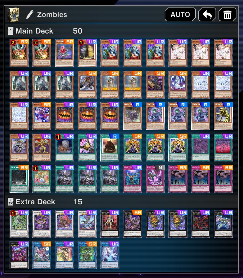 eddythemouse's tweet photo. it's bad and it costs way too much UR dust but goddamnit we have a zombie deck that has a modern ygo gameplan let's go https://t.co/GgAPRwgH4g