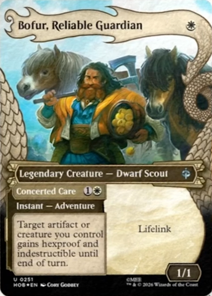 DimirUB's tweet photo. 【MTG x THE HOBBIT】
あなたがコン卜ロ一ルするアーティファク卜かクリ一チャ一1つを対象とする。それはターン終了時まで呪禁と破壊不能を得る。
ーー
絆魂
ーー
BagginsTVより https://t.co/VVGhEQTBZH