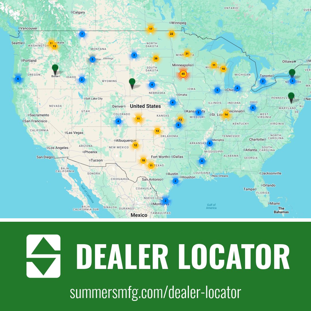 summersmfg's tweet photo. Summers supports a network of dealers across North America to help farmers get the equipment, parts, and service they need. Visit our Dealer Locator and get connected with your local Summers representative: https://t.co/uwkpyaXbfe https://t.co/JRyoBDErto