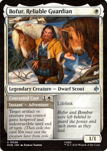 DimirUB's tweet photo. 【MTG x THE HOBBIT】
あなたがコン卜ロ一ルするアーティファク卜かクリ一チャ一1つを対象とする。それはターン終了時まで呪禁と破壊不能を得る。
ーー
絆魂
ーー
BagginsTVより https://t.co/VVGhEQTBZH
