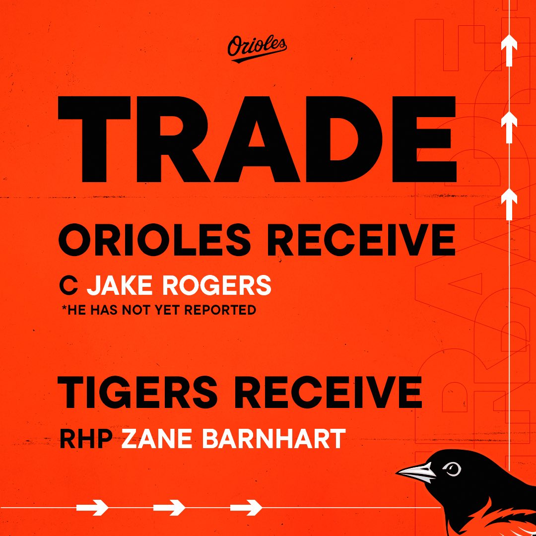 Orioles's tweet photo. We have made the following trade: https://t.co/b90Z13t9Fy