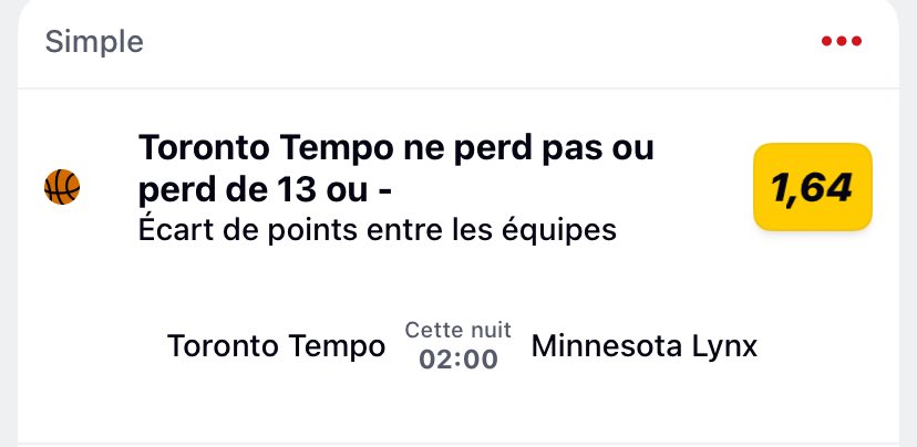 ICE_PRONOS's tweet photo. WNBA🇺🇸

1,50 CHICAGO SKY🎯

1,64 CHICAGO SKY 1ER QT🎯

1,54 CHICAGO SKY 1ÈRE MT🎯

1,64 TORONTO +13,5PTS🎯

1,53 LAS VEGAS ACES🎯

Les gars je vous poste également la WNBA, concernant les QT/MT limitez dessus y’a jamais rien de safe dessus les analyses sont basé sur les victoires même si comme je vous dit souvent parfois c’est prévisible quand une équipe va démarrer fort en espérant que ce soit le cas des Sky ce soir🔥