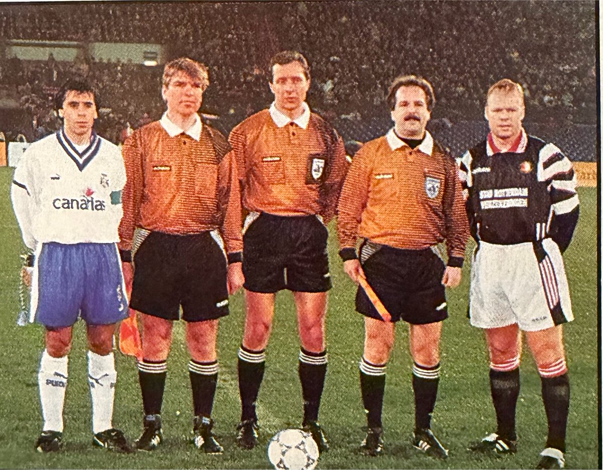 HoyTenerife's tweet photo. Después del histórico 5-3 al @OfficialSSLazio, el @CDTOficial firmó otra gesta europea al imponerse por 2-4 al @Feyenoord, que contaba con jugadores de la talla de Ronald Koeman, Henrik Larsson y Giovanni van Bronckhorst. https://t.co/zFmNopG0QF