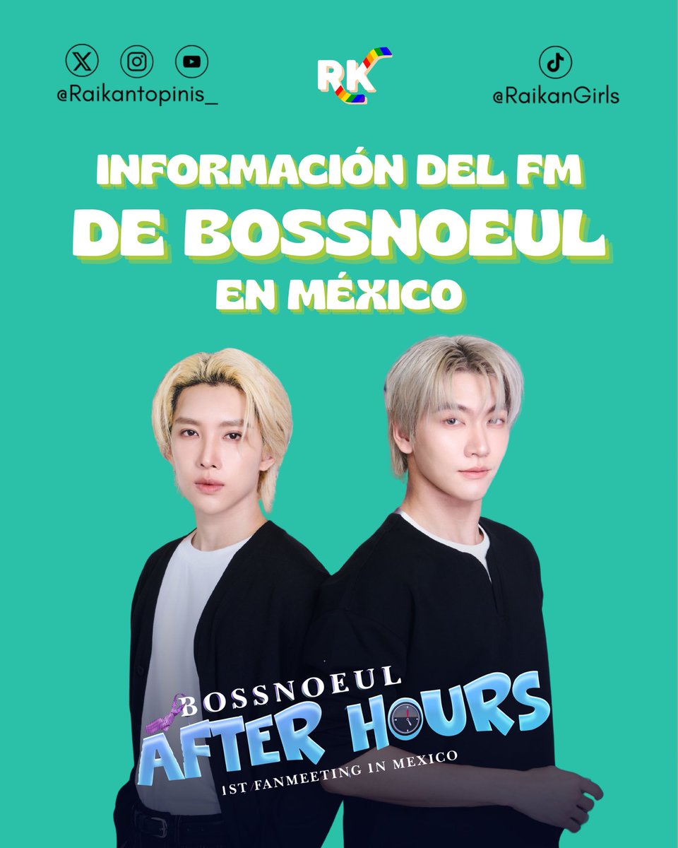 Raikantopinis_'s tweet photo. Nueva ship de BL llega a México ❤️

#BossNoeul tendrán su primer FM en CDMX 🇲🇽 

Aquí les dejo la info y cualquier duda pueden contactarse con @zafiroLive 

#BossNoeulAfterHoursInMexico
#BossNoeul1stFanmeetingInMexico https://t.co/e6Pg3OwGO1