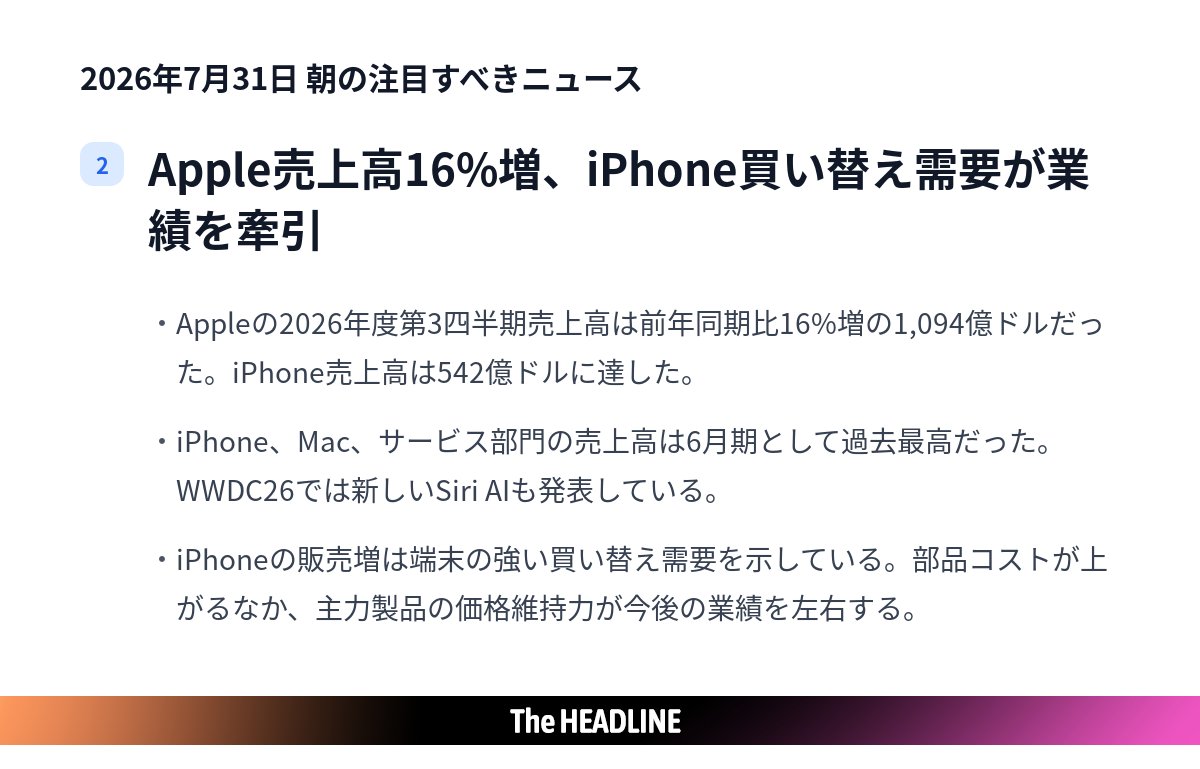 カット【1206】　300円以上でご依頼願います The HEADLINE | 専門知とテクノロジーから未来を見通す в X: „【大幅