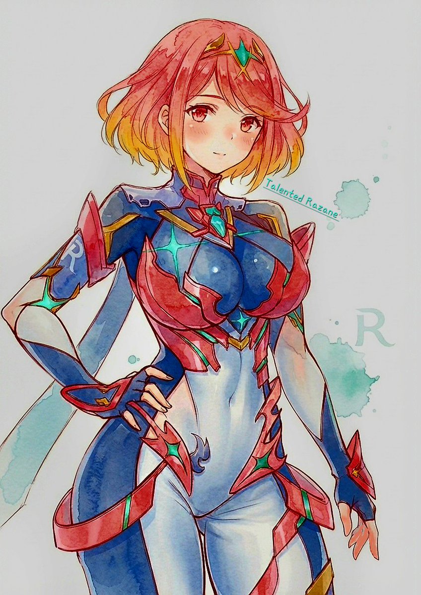 razane_royce's tweet photo. Just added a few touches for fun, not to take away from the characters’ magnificence. ✨❤️‍🔥#Xenoblade2 #ゼノブレイド2 #ホムラ #Pyra #Mythra #XenobladeChronicles2 #FanArt #GameArt #Nintendo #MonolithSoft https://t.co/npimrssuw3