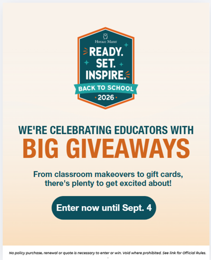 cceanv's tweet photo. 🎉 Ready. Set. Inspire. is here!

If you're an educator, now's the time to enter for your chance to win a $25,000 classroom makeover, gift cards and more. Our long-time corporate partner, Horace Mann hopes you'll check it out!

Enter through Sept. 4 at https://t.co/SJHkT6PWFF.

#HoraceMannInsurance #BTS26 #HMBTS26 #ReadySetInspire #BackToSchool