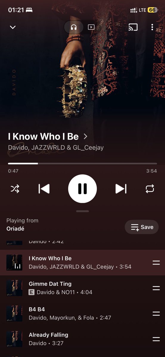 prince_adebambo's tweet photo. Funny thing @davido I was determined to not play back any track not matter how hot it is, then after the whole #Oriadé  go back to the noted ones, 😂😂 ended up starting from first to finish again 🙌🏾 You sabi #obo https://t.co/KevXfwnkWu