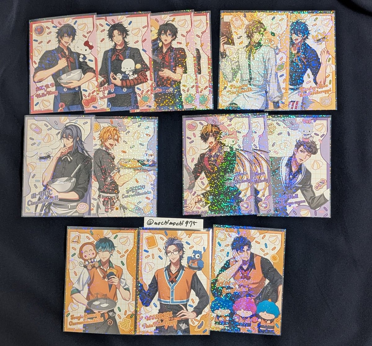 mochimochi975's tweet photo. 【交換】ヒプマイ  サンリオ コラボ ブロマイド

譲：☆一郎、二郎、三郎×2、幻太郎、帝統、寂雷、一二三、十四×2、獄、☆簓、蘆笙、零
求：☆左馬刻、銃兎、理鶯
ディビごとの交換優先、☆は☆同士での交換希望
7/31-8/1江ノ島池袋周辺、後日大阪手渡し、または郵送
検索からもお気軽にお声がけ下さい https://t.co/lscrWzH55T
