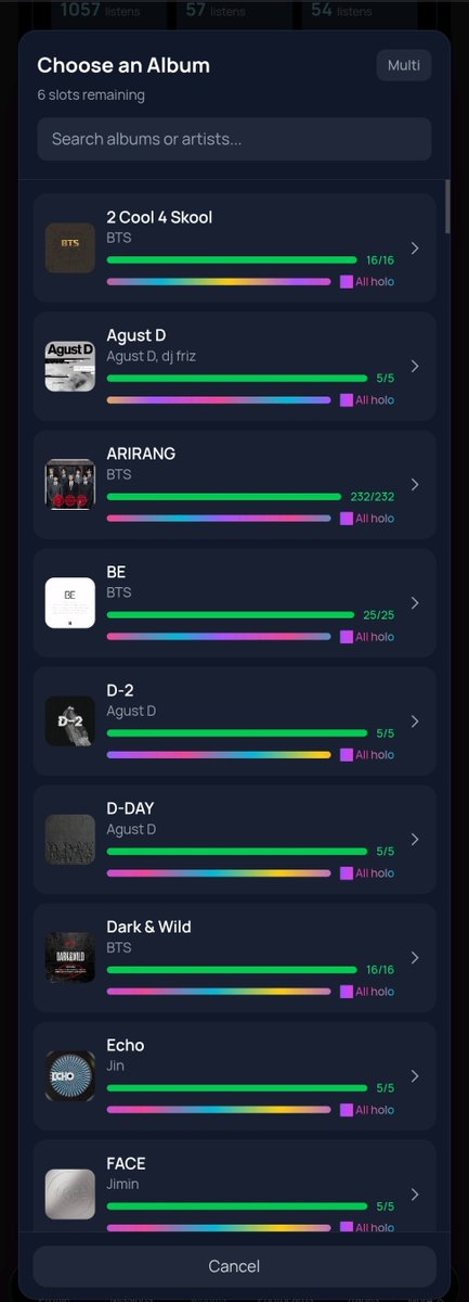 NaBi_1307's tweet photo. Slowly but surely I'll make all album collections holo. I just need more daily slots .. @b_cdapp 👀🙈 https://t.co/WX6Sl2bOdm