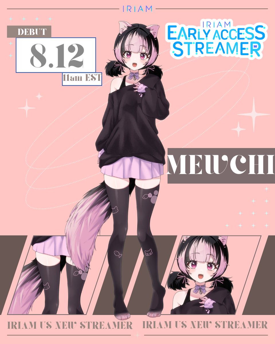 mwochimew's tweet photo. Your new purrfect kitty is on its way to your heart!!! 🐾♠️

I am extremely honored and estatic to offically announce im #JumpOnIRIAM as #IRIAMEarlyAccess new streamer!!
Please come visit me at my debut stream!! I know we'll have a blast!!! https://t.co/3NIx2Cxg9X