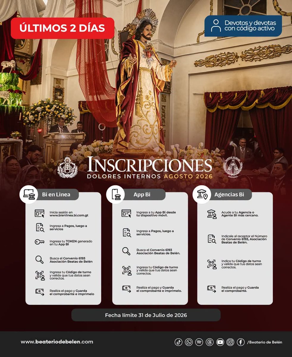Fervortradicion's tweet photo. [ Información ]

Templo Beatas de Belén

🚨 RECORDATORIO 🚨 https://t.co/epji0t7QQ6