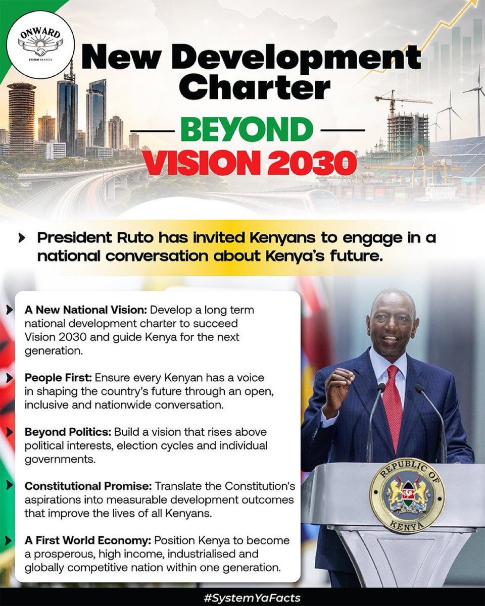 wambui_she8497's tweet photo. Every Kenyan deserves a voice in shaping the nation's next chapter. President William Ruto affirmed that an open, inclusive, and nationwide conversation will help build a shared vision that serves both present and future generations. #NewDevelopmentCharter BeyondVision2030 https://t.co/Sk0dtx71cw