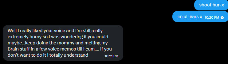 KaydenBeaven's tweet photo. My Lil Winstreak has Come to An end.. By the Delicate Hands and Finesse of @SlxttyCherry..With a wonderful Long weaving Back and Forth battle.. Not Cumming for A Month.. Got the Better of me...🥰

Does that Mean Mommy wont Start Another.. Absolutely not Hun..😈

Dont Kid Yourself Pretty Boys and Girls... This was No Blowout.. To Bad i see using my Voice as A cute Cheat code... Would be so Unfair for Everyone..

I Do recommend You Going to Message them.. There Effort.. Detail in their Captions and there Attention to Detail.. is what Makes them very Intoxicating..🫠

#Wankbattle #Wankchat #Goon