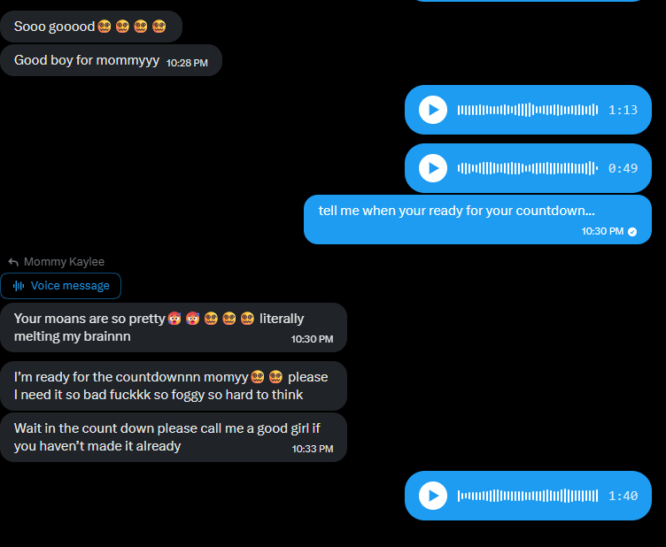 KaydenBeaven's tweet photo. My Lil Winstreak has Come to An end.. By the Delicate Hands and Finesse of @SlxttyCherry..With a wonderful Long weaving Back and Forth battle.. Not Cumming for A Month.. Got the Better of me...🥰

Does that Mean Mommy wont Start Another.. Absolutely not Hun..😈

Dont Kid Yourself Pretty Boys and Girls... This was No Blowout.. To Bad i see using my Voice as A cute Cheat code... Would be so Unfair for Everyone..

I Do recommend You Going to Message them.. There Effort.. Detail in their Captions and there Attention to Detail.. is what Makes them very Intoxicating..🫠

#Wankbattle #Wankchat #Goon