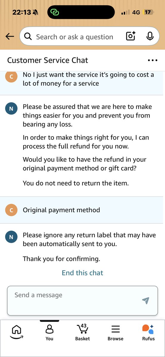 PrettyVenomxx's tweet photo. Amazon customer service are liars. Transferred me to someone else as I questioned him who kept saying I’m sorry you were given the wrong information. https://t.co/cxkgQUKYEv