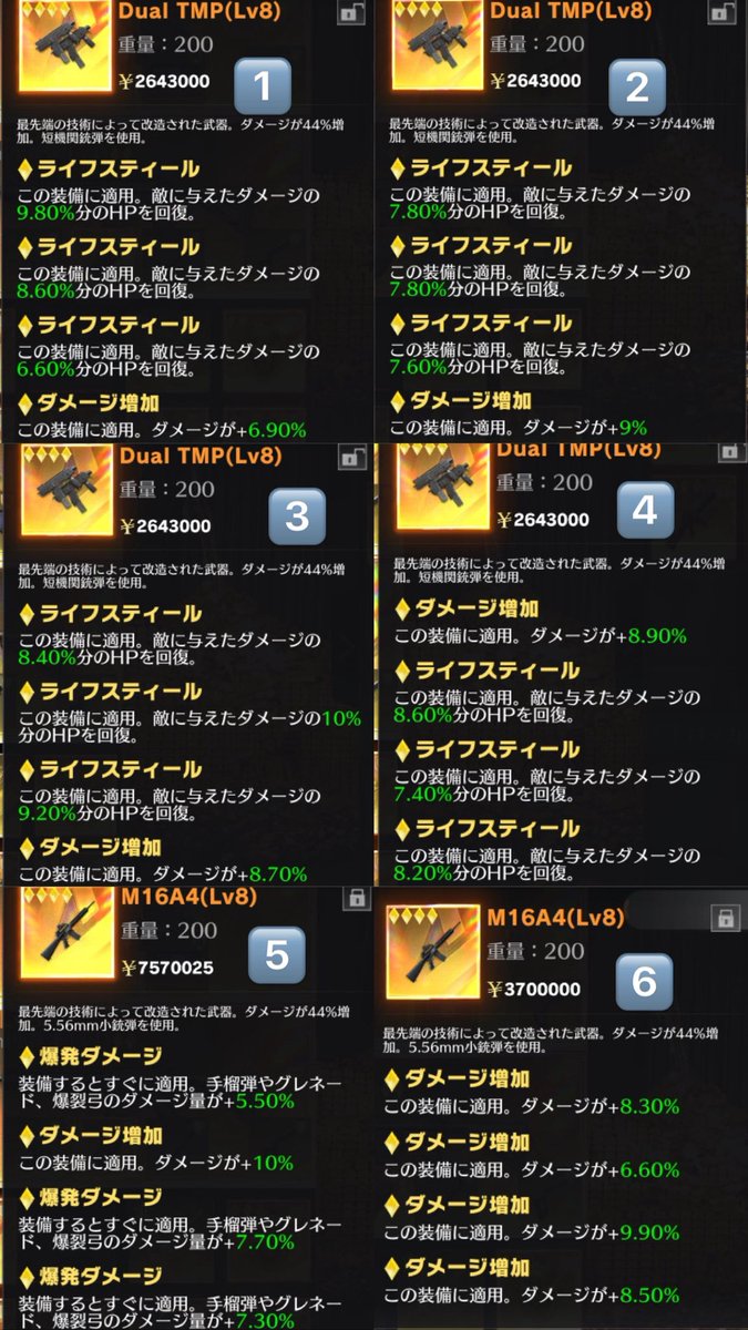 suppon718's tweet photo. 全金たち‼️

1️⃣700yen
2️⃣650yen
3️⃣750yen
4️⃣700yen
5️⃣500yen
6️⃣900yen

全購入4000yen

#ペニンシュラ　　#ペニンシュラ販売 https://t.co/896bUoRYS9