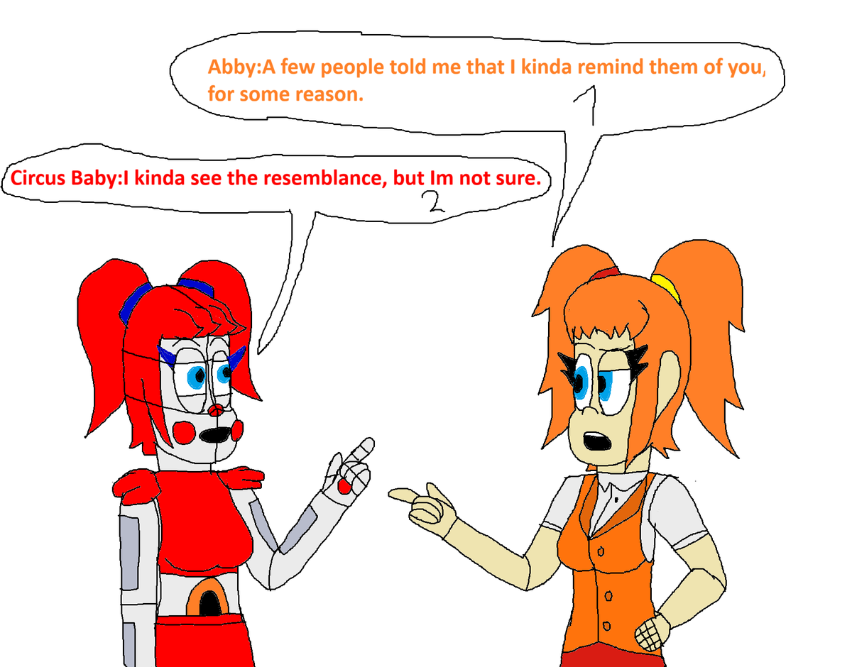 SMRO131's tweet photo. Circus Baby meet Abby R.
#fnaf #fnafsl #taalfs #themagichour #tatmh #fivenightsatfreddys #fanart #crossover https://t.co/NJ7fVMoTbe