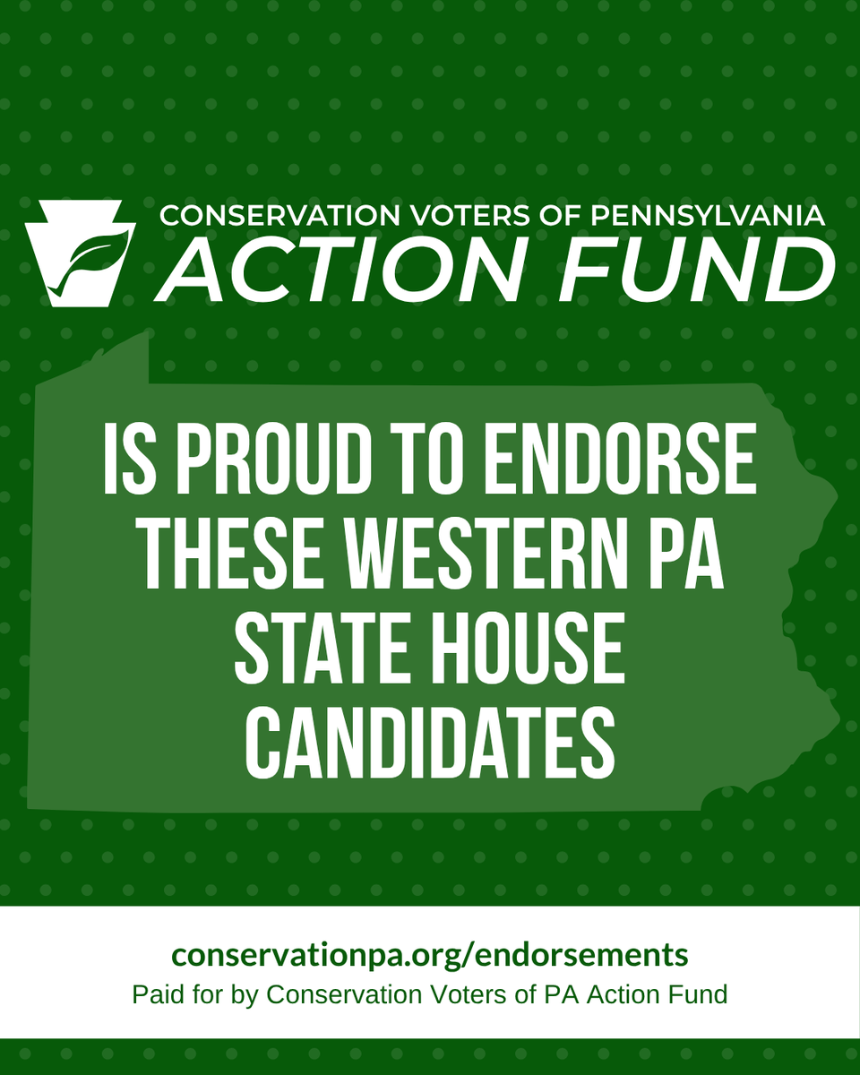 ConservationPA's tweet photo. Get ready for the November 3 election by exploring our second round of Western PA endorsements! https://t.co/hbRgQGKJPW https://t.co/jmrsgGETII
