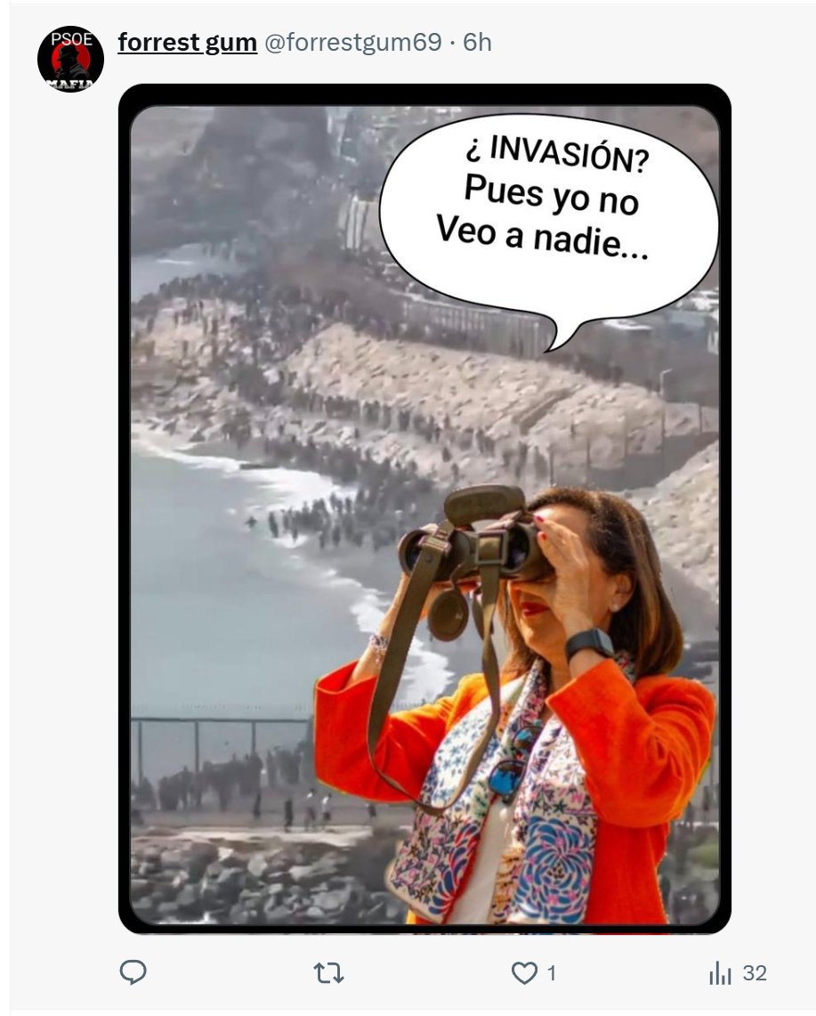 Fernando_M62's tweet photo. Lo más grave de Ceuta es que le hemos confirmado a Marruecos algo que ya sospechaba:
1. No somos capaces de impermeabilizar nuestra frontera.
2. No tenemos capacidad de reacción ante una avalancha.
3. Nunca emplearemos la fuerza para frenar una invasión.
Ceuta y Melilla: RIP ⌛️ https://t.co/ot61GNUpX9