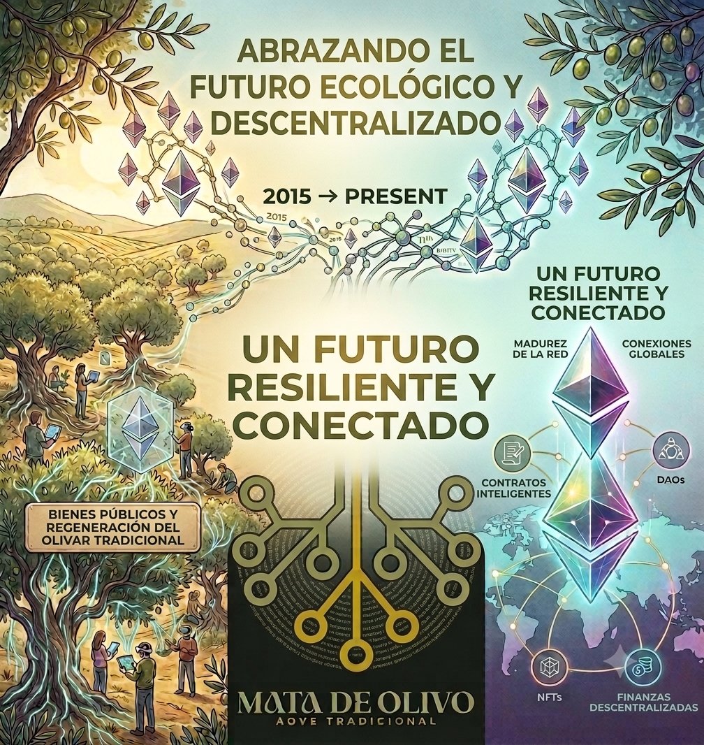 MatadeOlivo's tweet photo. Feliz 11º cumpleaños @ethereum &amp; @ethereumfndn 🥳💎

​Desde el olivar tradicional hasta el futuro descentralizado. Celebramos 11 años de innovación impulsando ecosistemas regenerativos y bienes públicos.

​#Ethereum #ReFi #Regen #Web3 #BienesPublicos #OlivarTradicional #AOVE #MdO https://t.co/p0s5FlnnVT