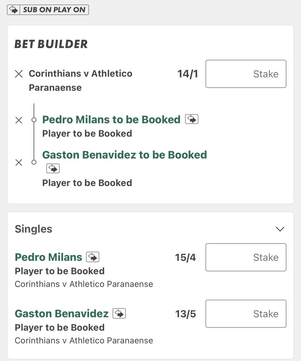 TheBookingDad's tweet photo. Corinthians v Athletico 🇧🇷 
Double &amp; singles https://t.co/8h4Bh2VLGe