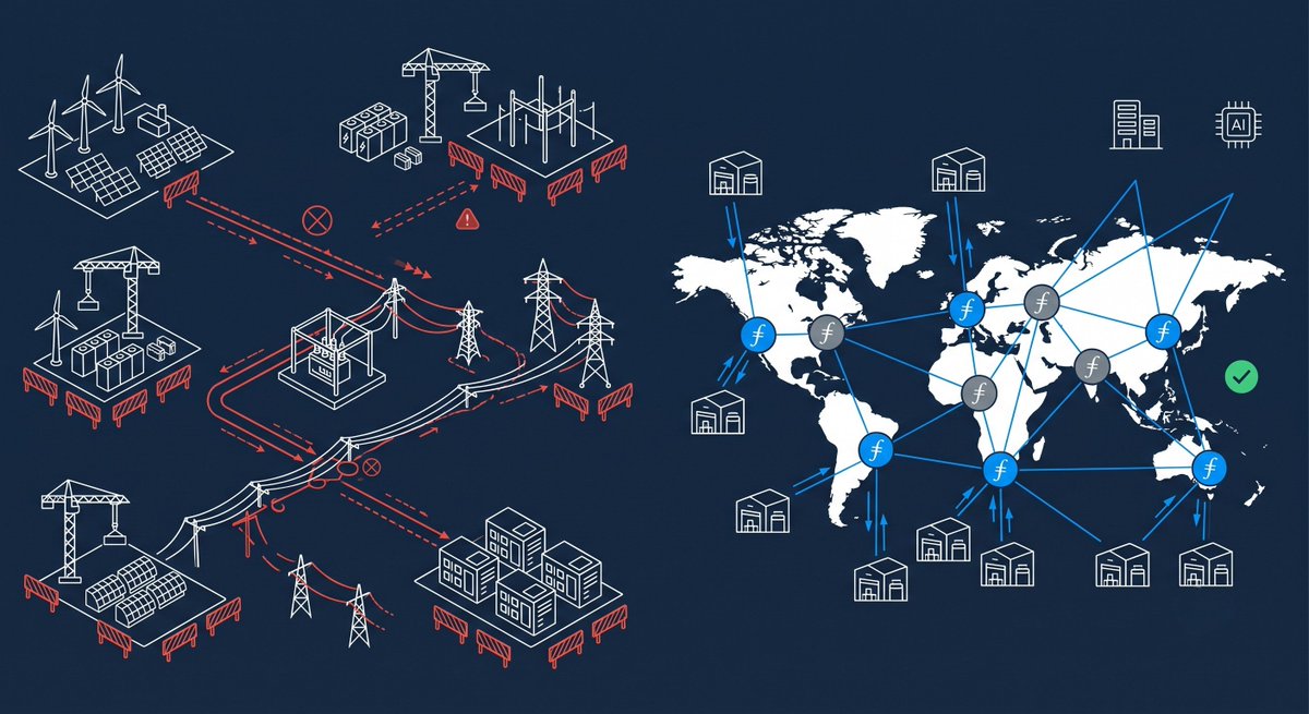Filecoin's tweet photo. Over 2,500 gigawatts of renewable, large-load, and storage projects, including data centers, are stalled in grid connection queues worldwide, per the International Energy Agency's own 2026 analysis. 

Filecoin storage capacity is already deployed and running today. https://t.co/IZALGW9PZj